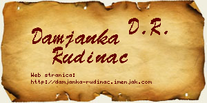 Damjanka Rudinac vizit kartica